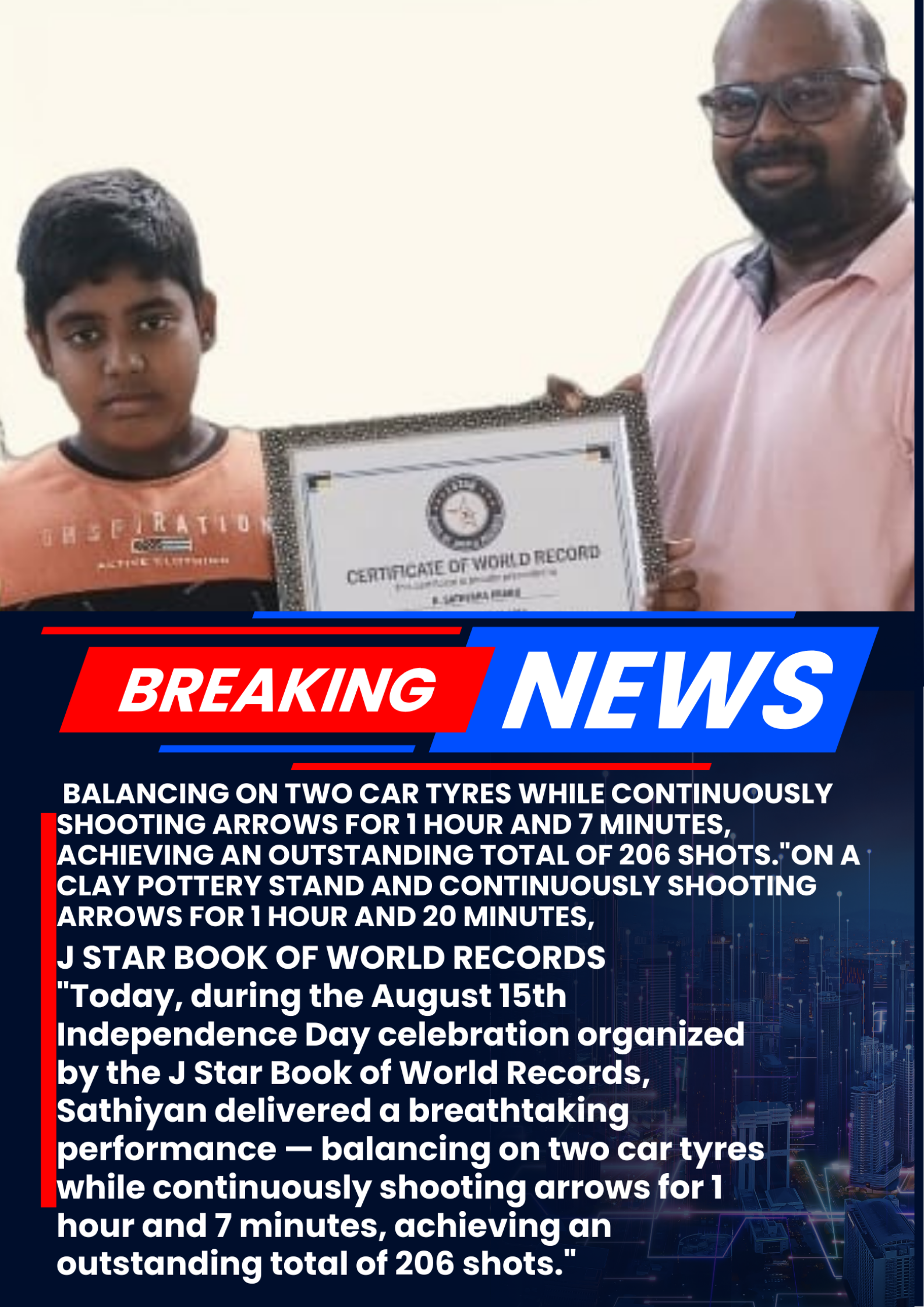 Blue and Red Modern Professional Breaking News Poster (4)